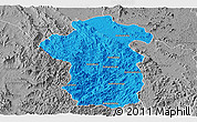 Political Panoramic Map of Iakora, desaturated