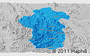 Political Panoramic Map of Iakora, lighten, desaturated