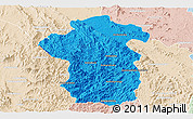 Political Panoramic Map of Iakora, lighten