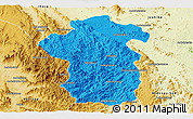 Political Panoramic Map of Iakora, physical outside