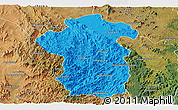 Political Panoramic Map of Iakora, satellite outside
