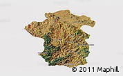 Satellite Panoramic Map of Iakora, cropped outside