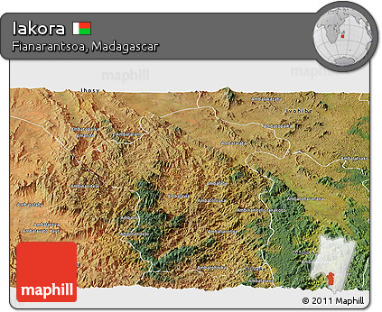 Satellite Panoramic Map of Iakora