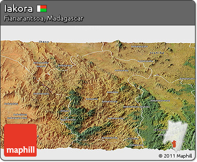 Satellite Panoramic Map of Iakora