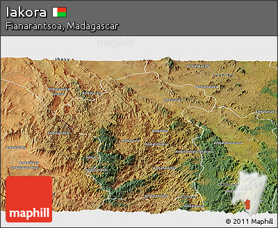 Satellite Panoramic Map of Iakora