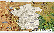 Shaded Relief Panoramic Map of Iakora, satellite outside