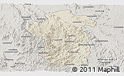 Shaded Relief Panoramic Map of Iakora, semi-desaturated