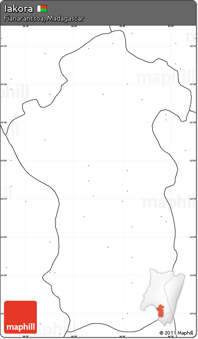 Blank Simple Map of Iakora, no labels