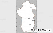 Gray Simple Map of Iakora, cropped outside