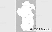 Gray Simple Map of Iakora, single color outside