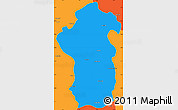 Political Simple Map of Iakora