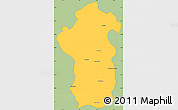 Savanna Style Simple Map of Iakora, single color outside