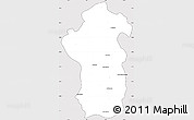 Silver Style Simple Map of Iakora, cropped outside