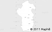 Silver Style Simple Map of Iakora, single color outside