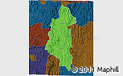Political 3D Map of Ifanadiana, darken