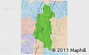 Political 3D Map of Ifanadiana, lighten