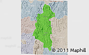 Political 3D Map of Ifanadiana, lighten, semi-desaturated