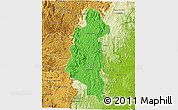 Political 3D Map of Ifanadiana, physical outside