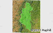 Political 3D Map of Ifanadiana, satellite outside