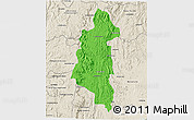 Political 3D Map of Ifanadiana, shaded relief outside