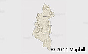 Shaded Relief 3D Map of Ifanadiana, single color outside