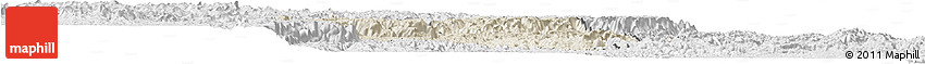 Shaded Relief Horizon Map of Ifanadiana, lighten, desaturated