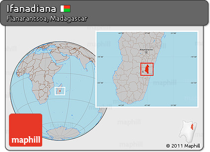 Gray Location Map of Ifanadiana