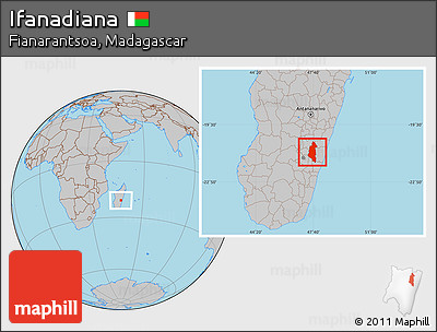 Gray Location Map of Ifanadiana