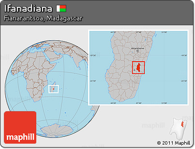 Gray Location Map of Ifanadiana