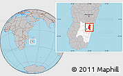 Gray Location Map of Ifanadiana, highlighted parent region