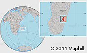 Gray Location Map of Ifanadiana