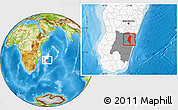 Physical Location Map of Ifanadiana, highlighted country, highlighted parent region
