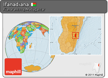 Political Location Map of Ifanadiana