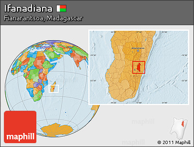 Political Location Map of Ifanadiana