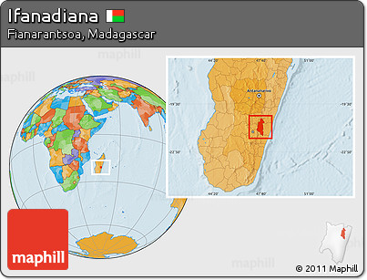 Political Location Map of Ifanadiana
