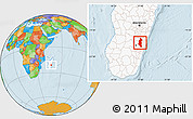 Political Location Map of Ifanadiana, highlighted country