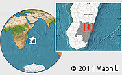 Satellite Location Map of Ifanadiana, highlighted country, highlighted parent region