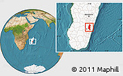 Satellite Location Map of Ifanadiana, highlighted country