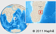 Shaded Relief Location Map of Ifanadiana