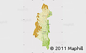 Physical Map of Ifanadiana, cropped outside