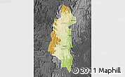Physical Map of Ifanadiana, darken, desaturated