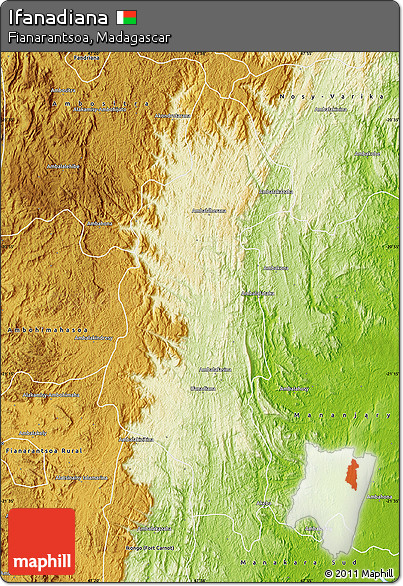Physical Map of Ifanadiana