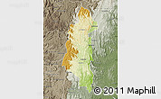 Physical Map of Ifanadiana, semi-desaturated