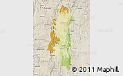 Physical Map of Ifanadiana, shaded relief outside
