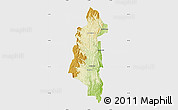 Physical Map of Ifanadiana, single color outside