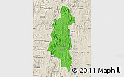 Political Map of Ifanadiana, shaded relief outside