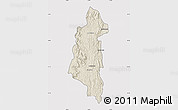 Shaded Relief Map of Ifanadiana, cropped outside