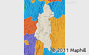 Shaded Relief Map of Ifanadiana, political outside