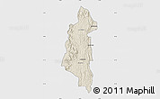 Shaded Relief Map of Ifanadiana, single color outside