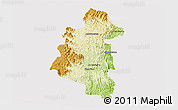 Physical Panoramic Map of Ifanadiana, cropped outside